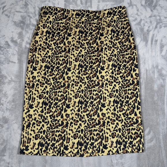 J. Crew No. 2 Pencil Skirt Leopard Print Size 4 - Picture 1 of 5